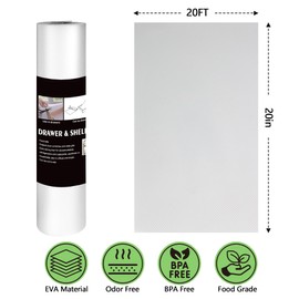 MAXTBEE Cabinet Liners for Shelves Non-Adhesive,20 Inchesx 20 FT Waterproof & Oil-Proof Shelf Liners & Drawer Liner for Kitchen, Storage, Desks, Refrigerator-Durable & Easy-to-Cut