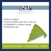 RSVP International Silicone Funnel Collapsible, Dishwasher Safe, 5.25x4.25x5.75" Fully Extended,