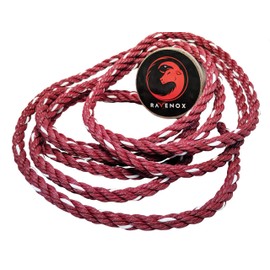 Ravenox Twisted Polypropylene Rope | (Burgundy, White Tracer)(3/8 in x 25 ft) | Decorative Nautical Cord | Knots Well for Pools, Anchors, Buoys, Boats, Pulling, Tie-Down | Inch, Foot, Diameter & Spool