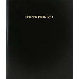 BookFactory Firearm Inventory Log Book/Journal/Logbook - 120 Page, 8.5"x11", Black Hardbound (XLog-120-7CS-A-L-Black(Firearm Inventory Log Book))