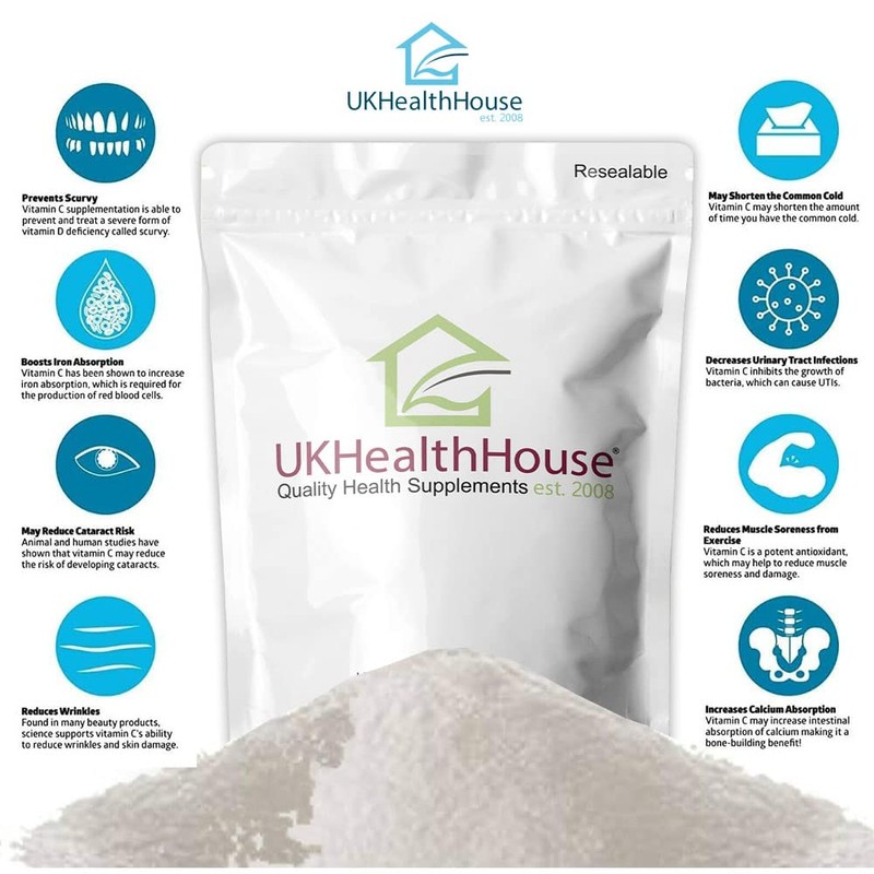 2kg UKHealthHouse 100% Pure Ascorbic Acid - Vitamin C Powder
