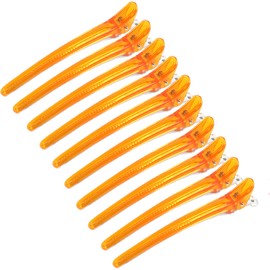 OKAWASI 10 Pcs Duckar Clip Color Dakar Duck Curl Clip Tight Anti-Slip Design for Hairdresser Professional (Pink)