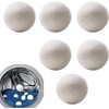 Felted Wool Dryer Ball Anti Static Wool Ball, 6Pcs Natural