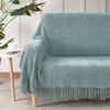 BOURINA Textured Solid Soft Sofa Throw Couch Cover Knitted Decorative