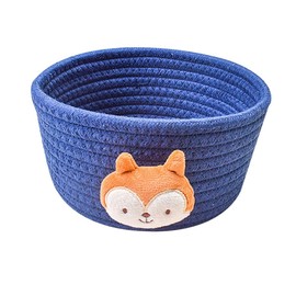 Wisafory Braided Storage Basket Baskets Made of Cotton Handmade Cute Storage Box Cotton Rope Woven Storage Basket Multipurpose Storage Shelf Basket for Home Office Desktop Organiser Decoration