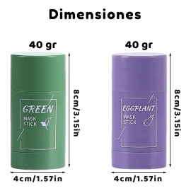 Mascarilla Stick Verde Berenjena Anti