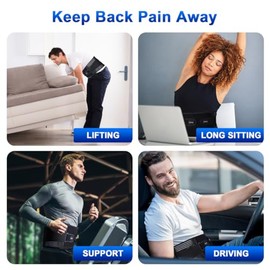 Fajas Para La Espalda Para Hombres Y Mujeres, Cinturón De Soporte Para La Espalda Para Aliviar El Dolor Lumbar Con 6 Soportes, Cinturón De Soporte... 