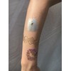 10 Sheets Temporary Feather Tattoos Bracelet Tattoos Gold and Silver