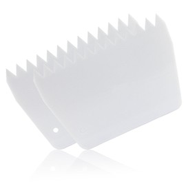 Bonsicoky 2 PCS Plastic Trowel Notched Glue Spreader - 0.4" Tooth Adhesive Spreader Notched Glue Spreader