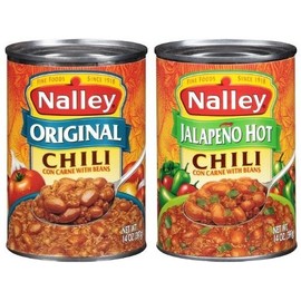 Nalley® Original & Jalapeno Hot Chili Con Carne with Beans, 14-ounce Cans (Pack of 6)