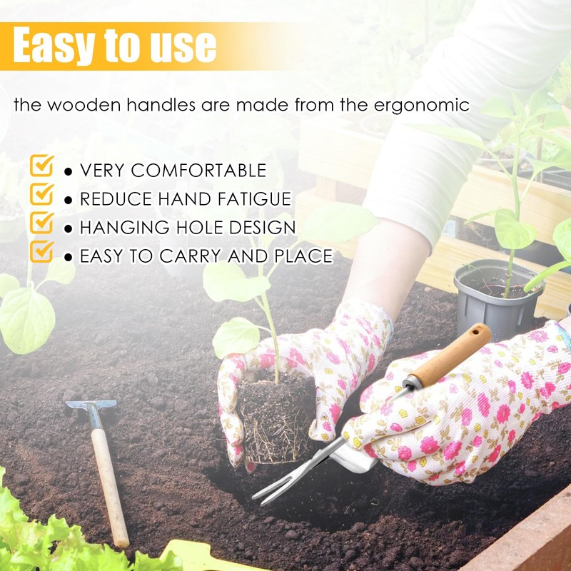 Dandelion Weed Puller With V-Shape Fork, Wood Handle Dandelion Removal