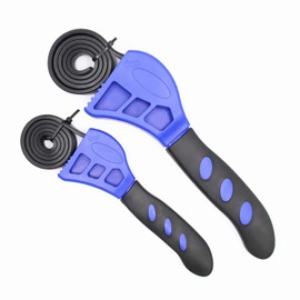 YOUSEMOT 2Pcs Oil Filter Wrench Set, Car Repair Tools, Jar Openers Pipe Wrench, Rubber Strap Wrench Set for Mechanics Plumbers (Blue)
