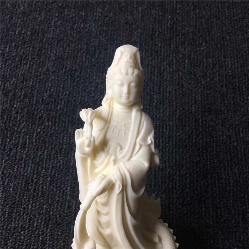 Guanyin subdues The Dragon Statue Gift Giving,White kuanyin Statue for