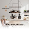 Chloraeon Hanging Pot Rack,32-Inch Ceiling Pot Rack for Kitchen,Space-Saving Pot