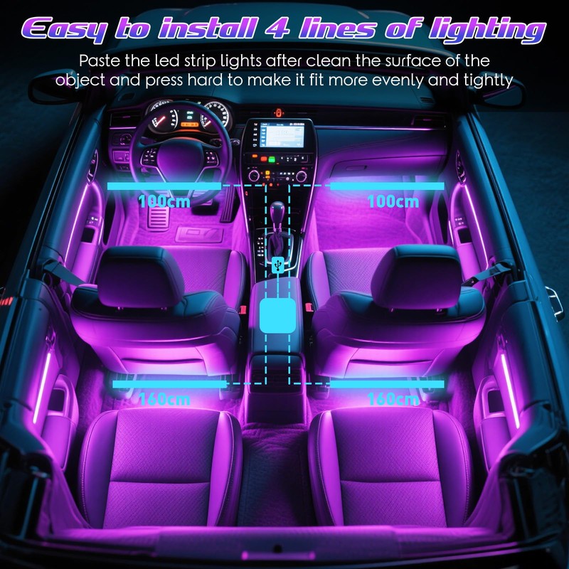 Winzwon Led Lights for Car Accessories Interior, Christmas Stocking Stuffers