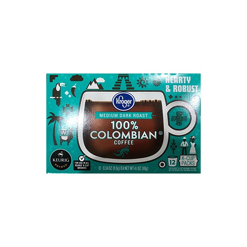 Kroger Medium Dark Roast 100% Colombian Premium Blend Coffee 12