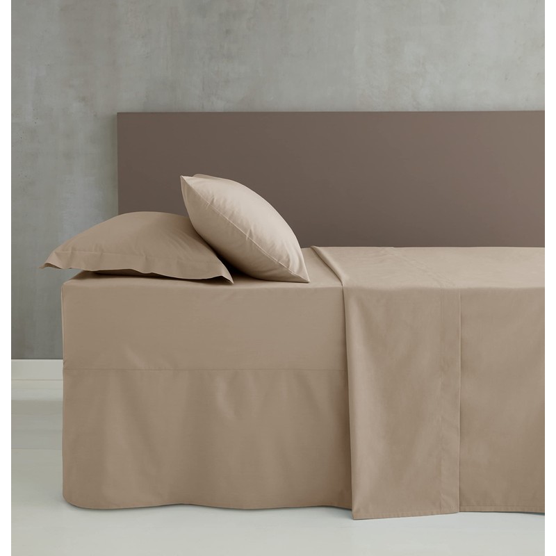 Catherine Lansfield Easy Iron Percale Standard Pillowcase Pair Natural