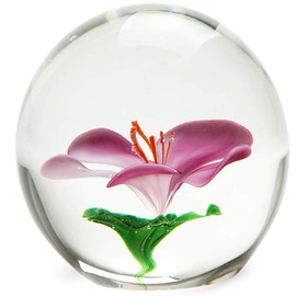 Cherry Blossom Glass Paperweight