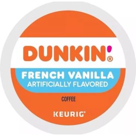 Dunkin' Donuts 88 Count Dunkin’ Coffee Single Serve Keurig K-Cup Pods French Vanilla
