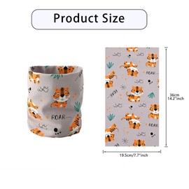 JDCMEI Children's Loop Scarf, Pack of 4 O Ring Neck Warmer Loop Scarves, Children's Scarves, Boys Girls Cotton Tube Scarf, Loop Scarf, Windproof Warm Scarf, Multifunctional Scarf for Winter, Spring,