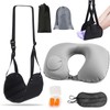 VireEyU Travel Set: Airplane Footrest & Neck Pillow - Height