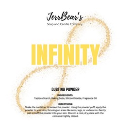 JerrBear’s Custom Body Dusting Powder - Scented - Gentle - Fine Powder Talc-Free Fragrance Moisture Cosmetic Skin Care:_Infinity