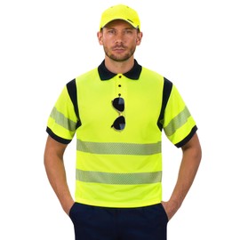 A-SAFETY Big and Tall Security Polo Shirt 6XL 7XL 8XL Lime-Yellow