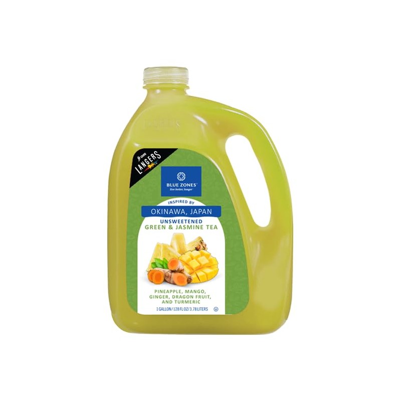Langers Blue Zones Inspired Unsweetened Tea, Green & Jasmine Tea,