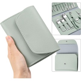 Kit de herramientas de pedicura y manicura Juego de cortaúñas portátil con lima de uñas recortadora de cejas clip herramienta de eliminación de piel muerta para el cuidado de las manos y los pies