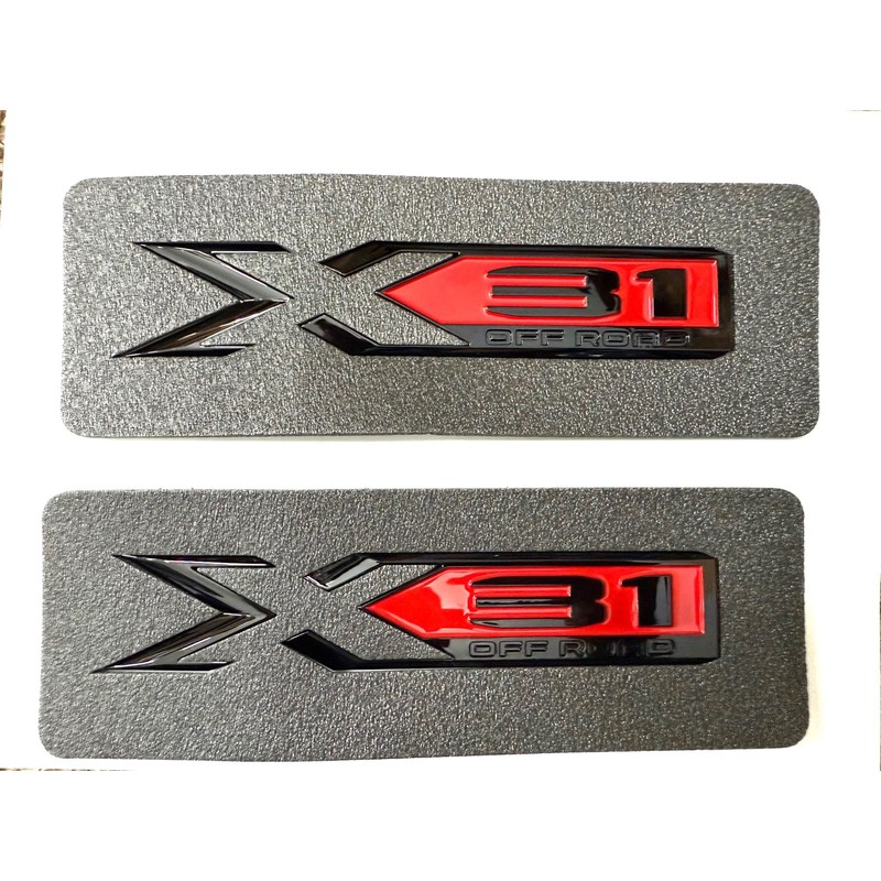 2PCS X31 Off Road Emblems 3D Rear Bodyside Badge Replacement