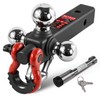 REYSUN Trailer Hitch Tri-Ball Mount: with Swivel Tow Shackle and