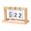 Perpetual Folding Calendar Bamboo Wood Desk Calendar for Office, Household