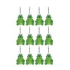 Alipis 12pcs Green Resin Shower Curtain Hooks Glide Rings for