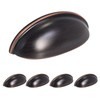 HOMOTEK 5 Pack Drawer Bin Cup Pulls Dresser Pulls for