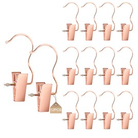 Koobay Boots Hanger 4.5" Metal Outfit Hanger Rose Gold Clips for Gloves Shoes Hooks Hair Extension Wigs Clips 12PACK