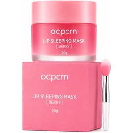 Lip Sleeping Mask Berry, mascarilla for el cuidado de los labios durante Mascarilla for dormir de labios de color baya con textura suave de bálsamo, aplicador incluido y diseño compacto.