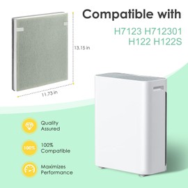 HSIAMEN H7123101 H211 Replacement Filter Compatible with Govee Air Purifier H7123 & Homvana H211 H211S & Govee-Life H7123101, Genuine H13 True HEPA Filters for Pet Aller9y / Smoke/Wildfire, 1-Pack
