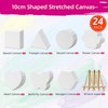 24Pack Stretched Canvas for Painting, 100% Cotton Art Canvases with