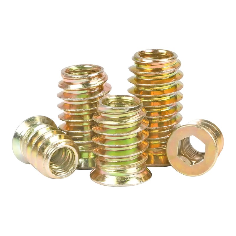 Qrity 20PCS Threaded Inserts Nuts, Hex Drive Head Nuts, Threaded