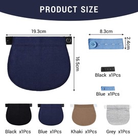 Thoquene 6 Stück Verstellbarem Hosenerweiterung Schwangerschaft Set, Elastisch Hosenbunderweiterung Schwangerschaft