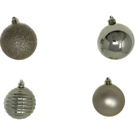 Escanver Esferas Navideñas Plastico 30 Piezas Con 4 Estilos Navidad