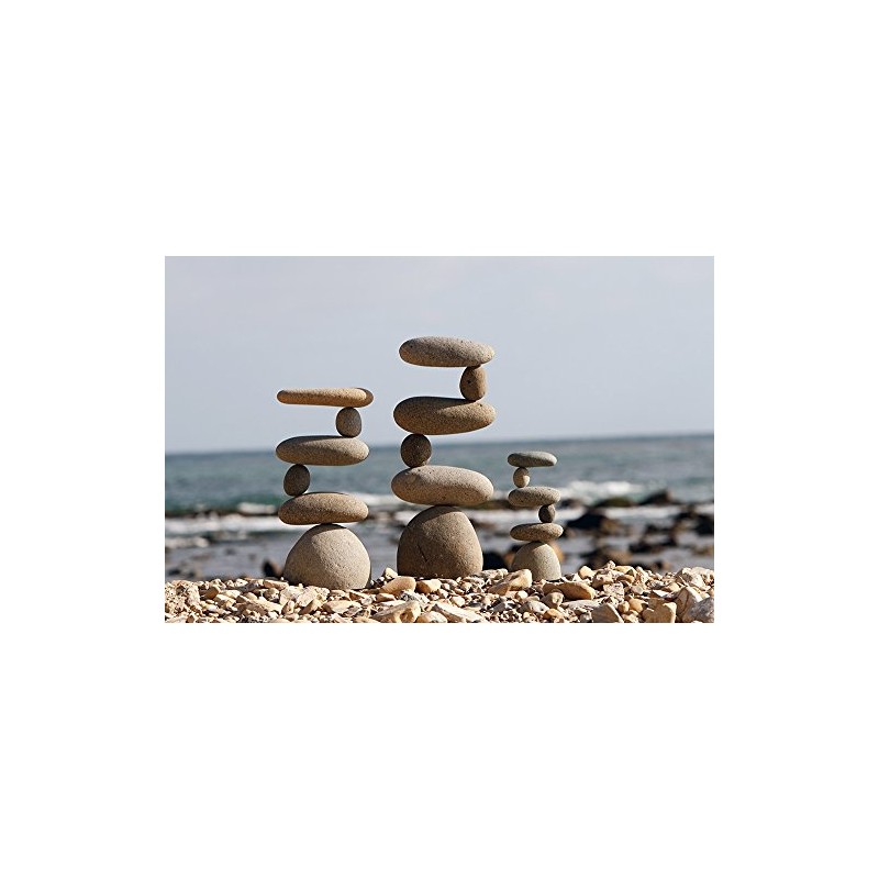 Small Side 2 Side Rock Cairn Sculpture Garden Decoration Zen