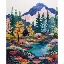 YALKIN Paint by Numbers Adults, Paint by Numbers, DIY Flower with Brushes and Acrylic Paints, Hand Painted Oil Painting Canvas for Home Decor, Without Frame (40 x 50 cm)