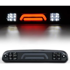 G-PLUS LED Third 3rd Brake Light High Mount Stop Light Fit For Ford F250 F350 F450 F550 Super Duty 99-16/Fit Ranger 93-11,Rear Cab Center Mount Tail Light, Smoky Lens Chrome Housing