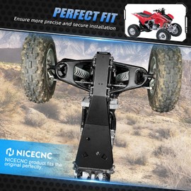 NICECNC Frame Engine Skid Glide Plate Compatible with Honda TRX450R 2010-2014,TRX450R Kick Start 2006-2009 2012 Black,Replacement for 50360-HP1-600