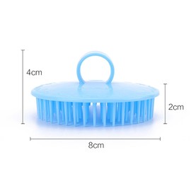 2 Pack Hair Scalp Massager Shampoo Brush Shower Head Scrubber Cleanser Massage Comb for Hair Growth Ease Dandruff Removal and Head Relaxation for Women and Men or Pets (Blue)