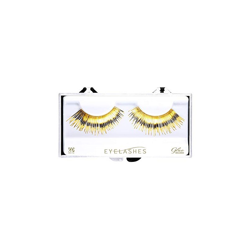 Metallic Gold Eyelashes Accessory for Fancy Dress