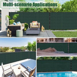 Privacy Fence Screen & Mesh Shade Net 6FTX25FT Cover Heavy Duty Windscreen Fencing Mesh Fabric Shade Net Cover for Outdoor Wall Garden Yard Pool Deck Black Fencing & Chain Link