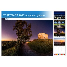 STUTTGART 2022 at second glance (Monthly Wall Calendar 2025 11.7" x 16.5" (open)), CALVENDO 14 Month Calendar