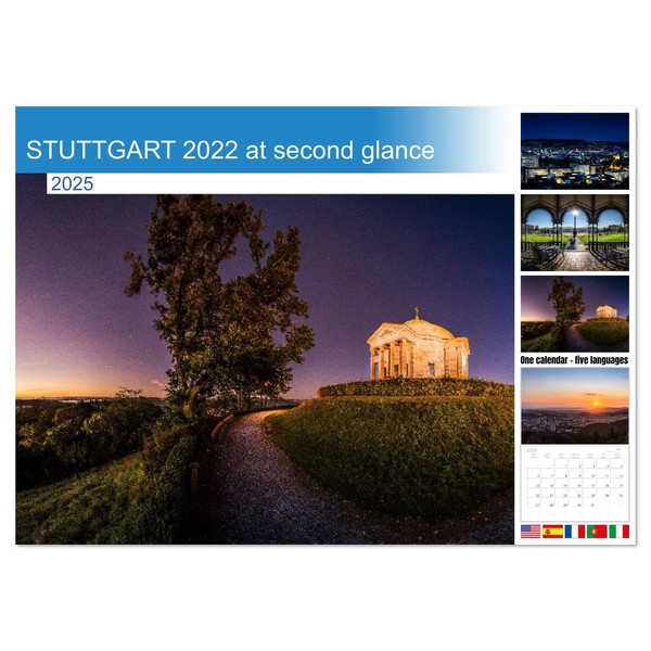 STUTTGART 2022 at second glance (Monthly Wall Calendar 2025 11.7"